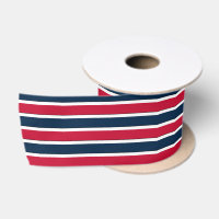 RWB Baseball Coord. Stripes 1-SATIN RIBBON SPOOL