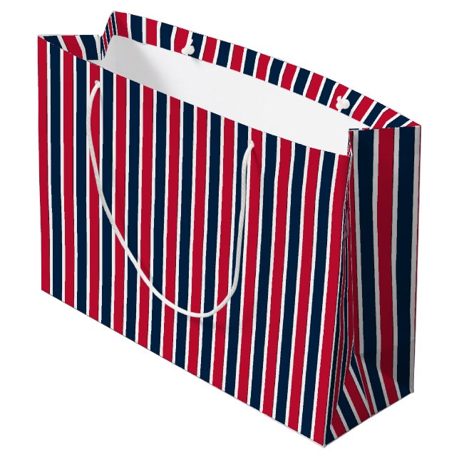 RWB Baseball Coordinating Stripes 1-GIFT BAG L (Back Angled)