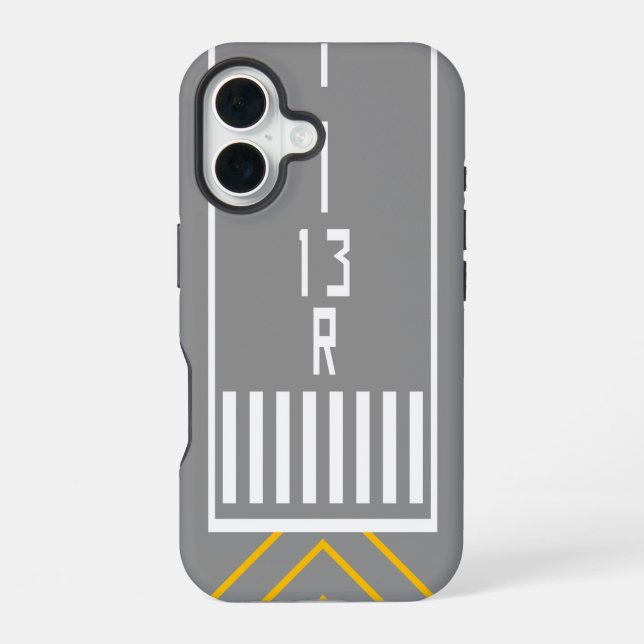 RWY Threshold 13R iPhone 16 Case (Back)