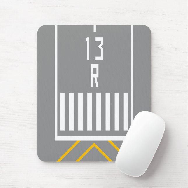RWY Threshold 13R Mouse Mat (With Mouse)