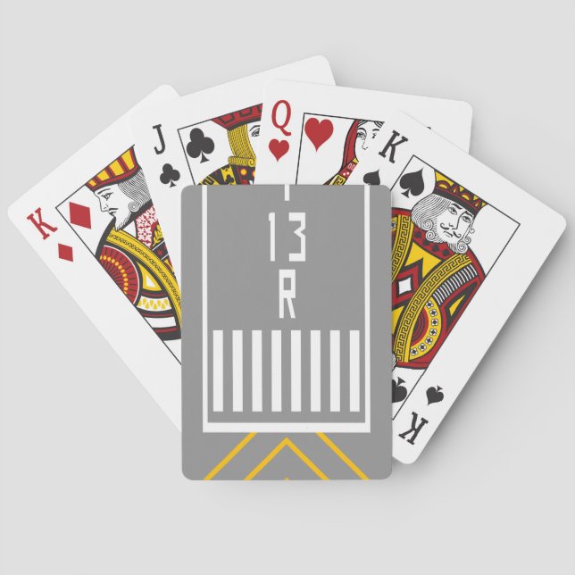 RWY Threshold 13R Playing Cards (Back)