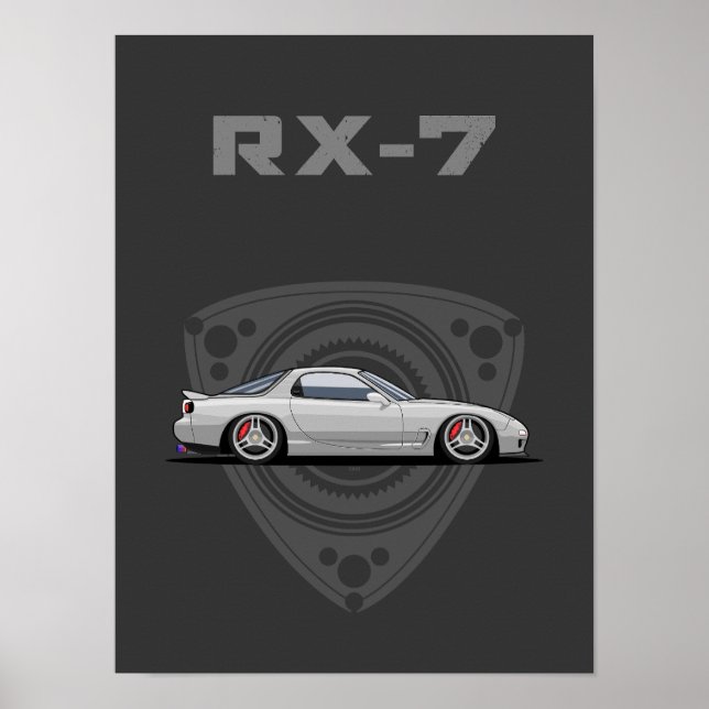 RX7 FD rotary JDM car Poster (Front)