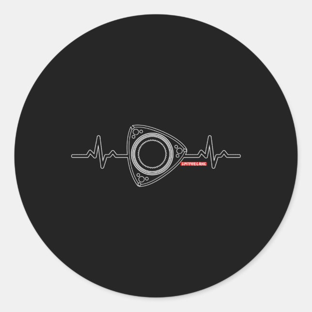 Rx8 Rx7 He Beat Dark Classic Round Sticker (Front)