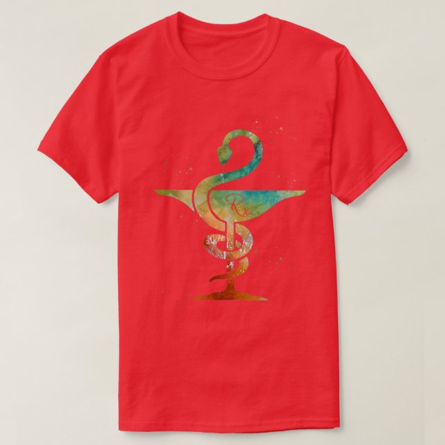 Rx Caduceus Art Bowl of Hygieia 5 T-Shirt (Design Front)