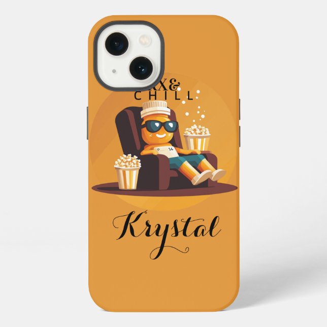 Rx & Chill | Funny Pharmacy Tech Names iPhone Case (Back)