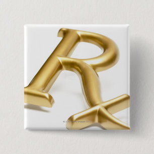 Rx drug sign 15 cm square badge