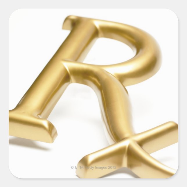 Rx drug sign square sticker (Front)