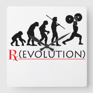 RX - Evolution Chart "Elite Fitness" Wall Clock