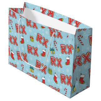 RX-Mas Pharmacy Christmas  Large Gift Bag