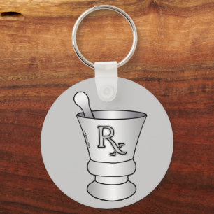 RX Mortar Pestle Key Ring