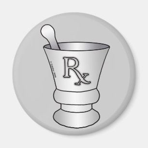 RX Mortar Pestle round magnet
