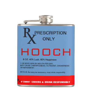 RX Prescription Hooch Flask