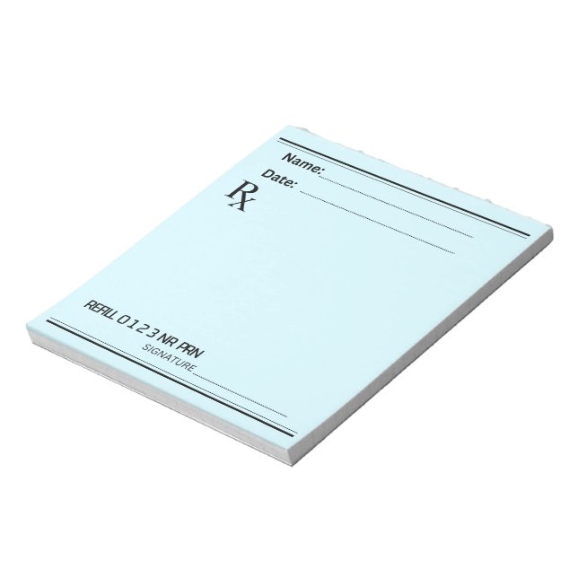 Rx Prescription Pad – Write Your Own Notes (Rotated)