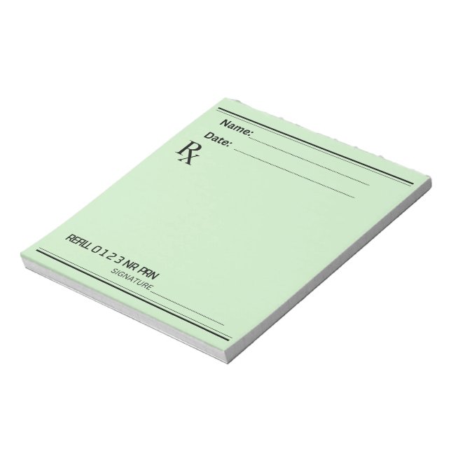 Rx Prescription Pad – Write Your Own Notes (Rotated)