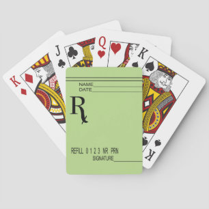Rx Prescription Pad - Write Your Own Prescription! Playing Cards