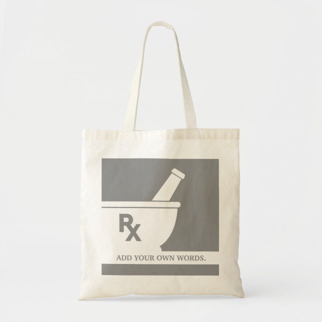 Rx Symbol Pharmacology Mortar and Pestle Custom Tote Bag (Front)