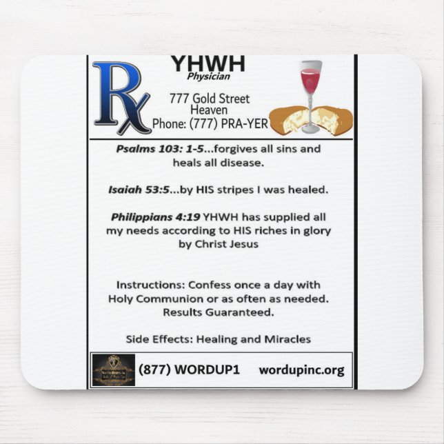 Rx-YHWH Mouse Mat (Front)