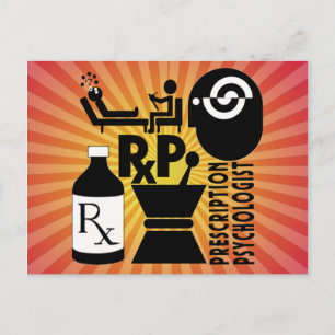 RxP LOGO  Prescription Psychologist Postcard