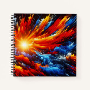 ry Cosmic Sky Abstract Art Notebook
