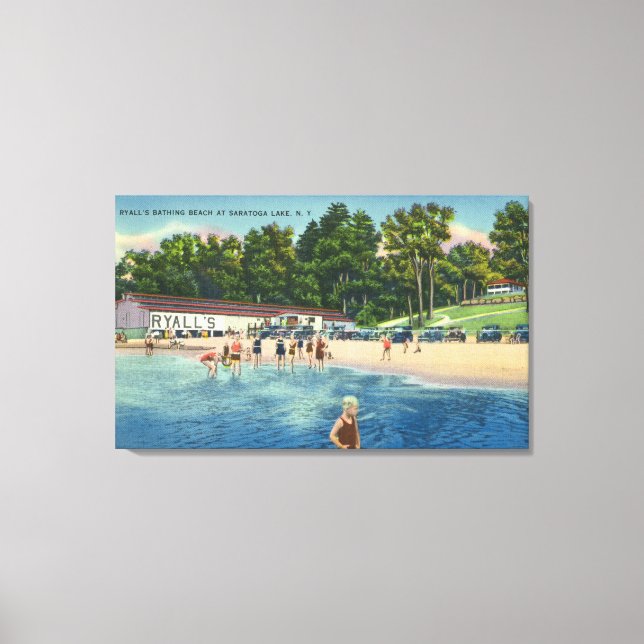 Ryall's Bathing Beach at Saratoga Lake View Canvas Print (Front)