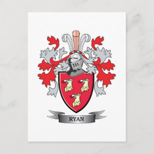 Ryan Coat of Arms Postcard