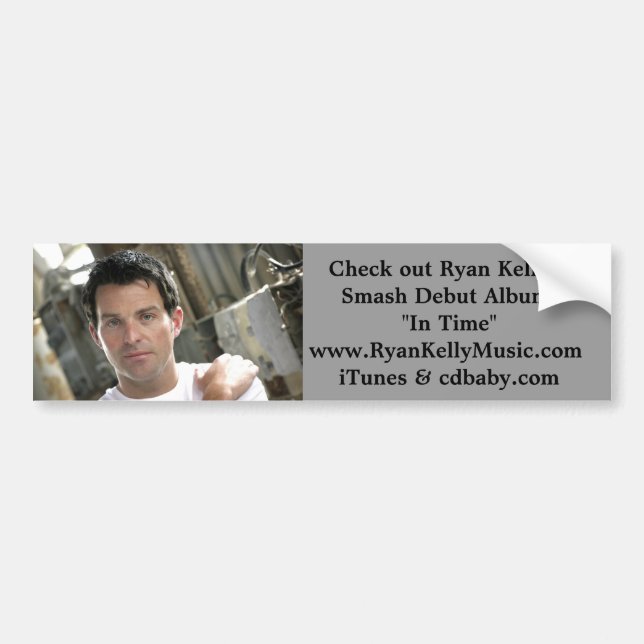 Ryan Kelly Music - Bumper Sticker- White T Bumper Sticker (Front)