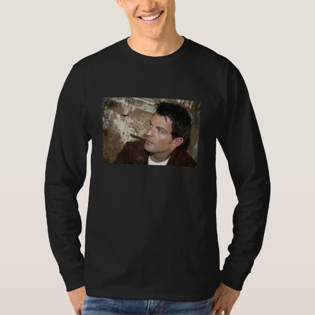 Ryan Kelly Music - Long Sleeve Blk - LeatherJacket T-Shirt (Front)