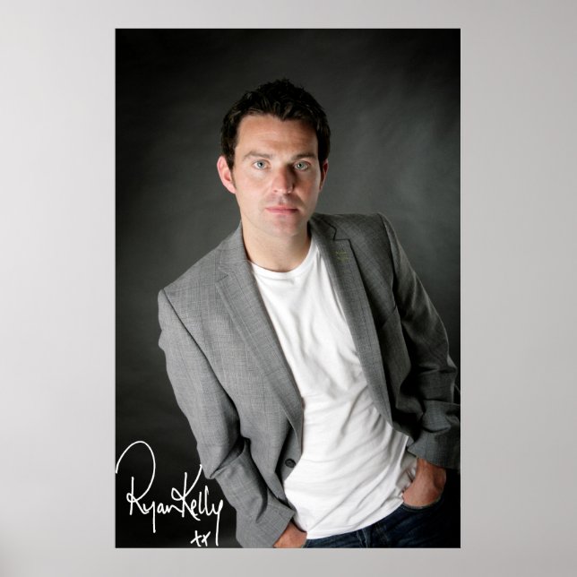 Ryan Kelly Music - Poster- Grey-"Signed" Poster (Front)