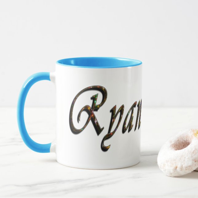 Ryan, Logo, Name, Mug (With Donut)