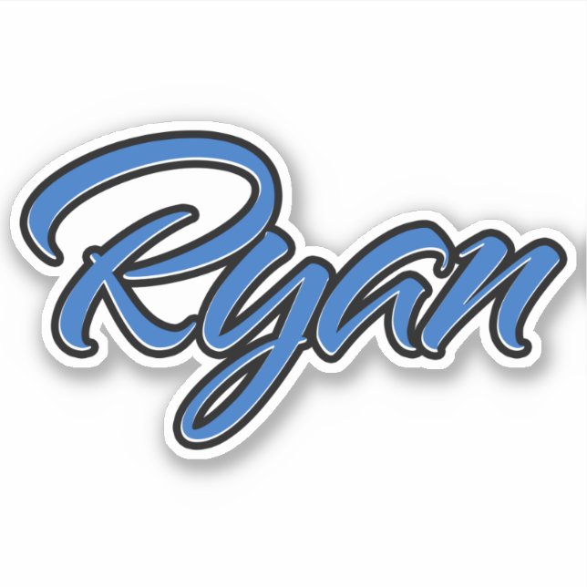 Ryan name blue sticker sticker embroiderset (Front)