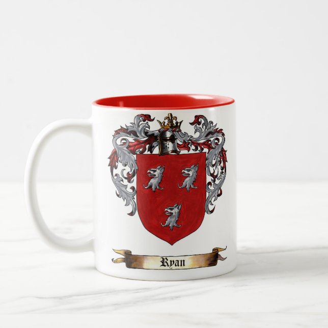 Ryan Shield of Arms Two-Tone Coffee Mug (Left)