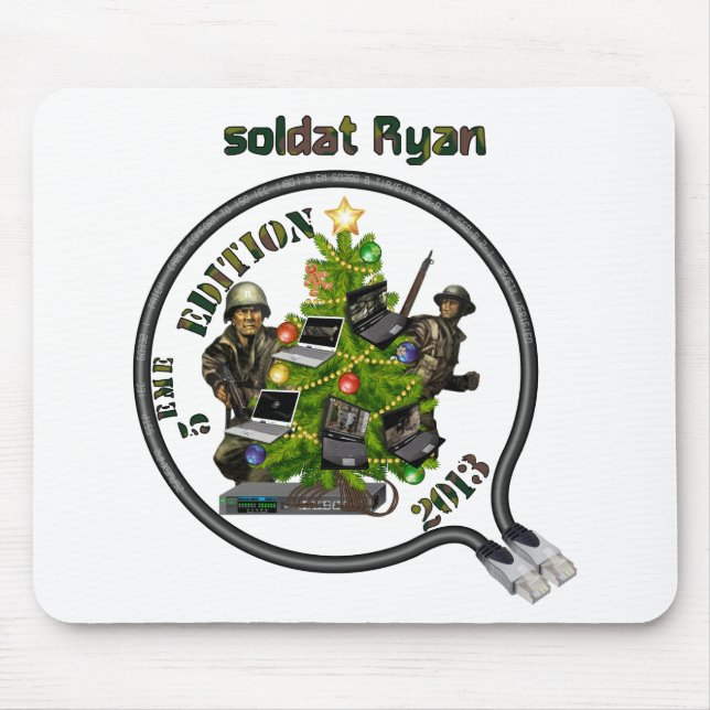 Ryan Soldier Christmas Lan mouse Mouse Mat (Front)
