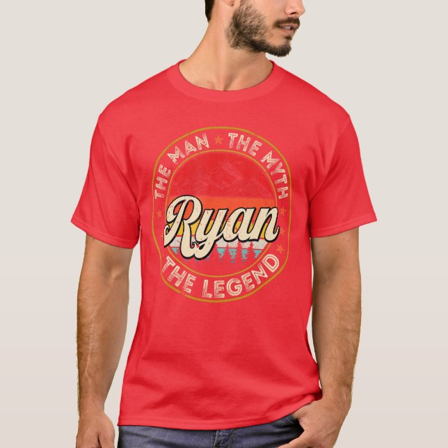 Ryanhe Manhe Mythhe Legend Personalized Name boy b T-Shirt (Front)