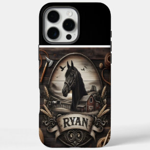 Ryan's Black Stallion Farm Portrait iPhone 16 Pro Max Case