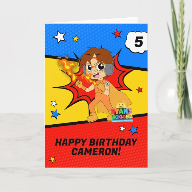 Ryan's World Birthday  Card (Front)
