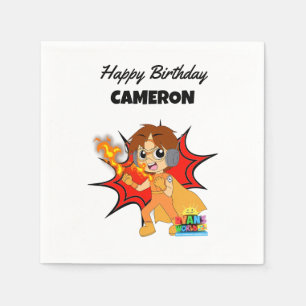 Ryan's World Birthday Napkin