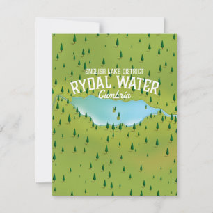 Rydal Water Cumbria Map poster