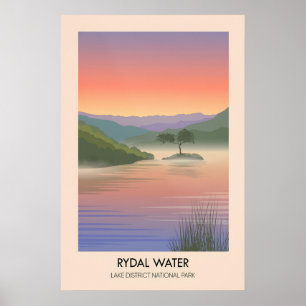 Rydal Water Lake District Travel Poster