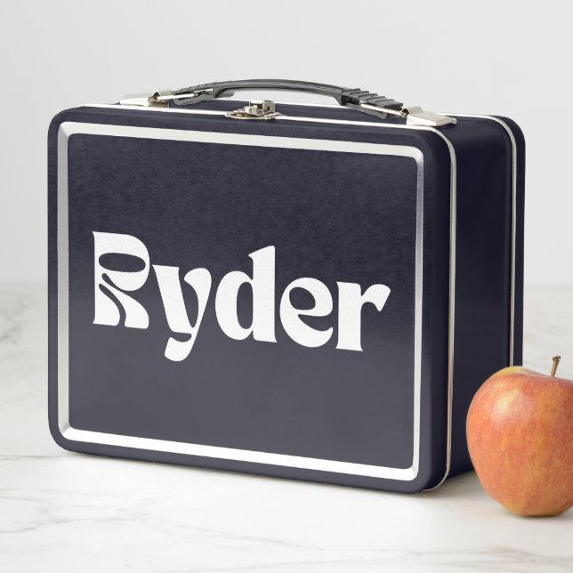 Ryder Name Personalised Metal Lunch Box (In Situ)