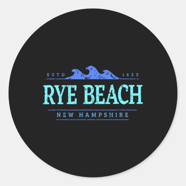 Rye Beach New Hampshire Rye Beach Nh Shoreline  Classic Round Sticker (Front)