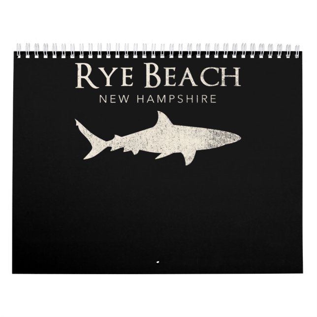 Rye Beach New Hampshire - Shark Lover Gifts Calendar (Cover)