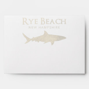 Rye Beach New Hampshire - Shark Lover Gifts Envelope