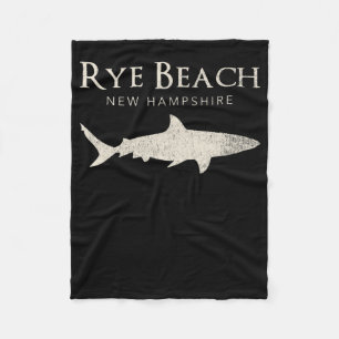 Rye Beach New Hampshire - Shark Lover Gifts Fleece Blanket