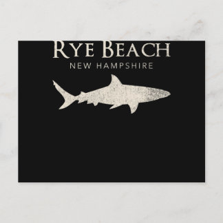 Rye Beach New Hampshire - Shark Lover Gifts Holiday Postcard