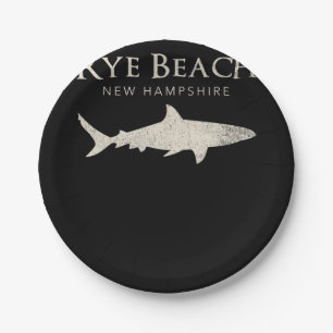Rye Beach New Hampshire - Shark Lover Gifts Paper Plate