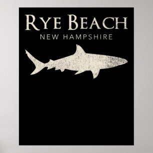 Rye Beach New Hampshire - Shark Lover Gifts Poster