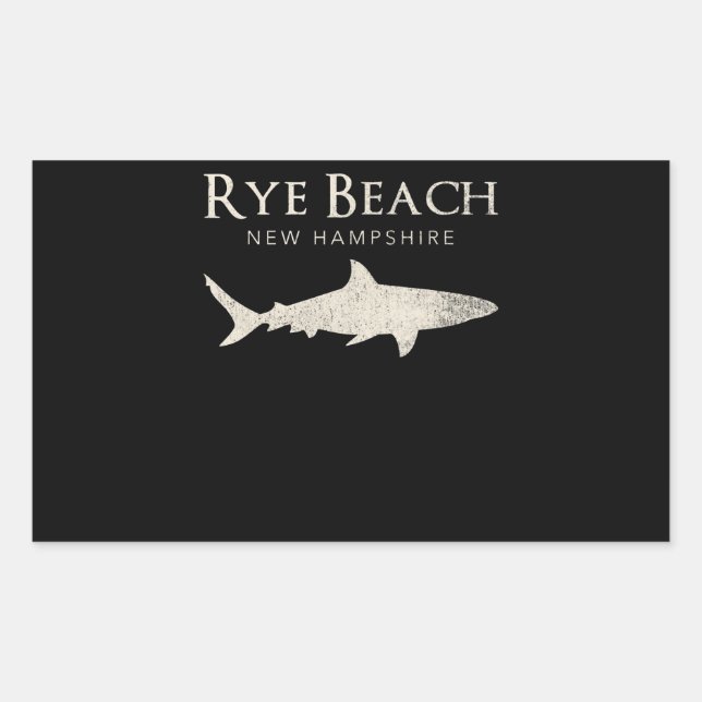 Rye Beach New Hampshire - Shark Lover Gifts Rectangular Sticker (Front)