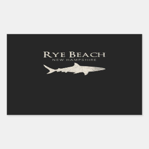 Rye Beach New Hampshire - Shark Lover Gifts Rectangular Sticker