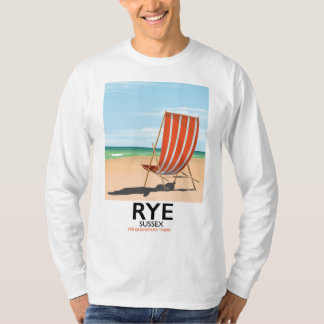 Rye beach Sussex "its quicker by train" T-Shirt