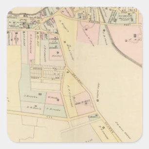 Rye, Cottage Park, New York Square Sticker